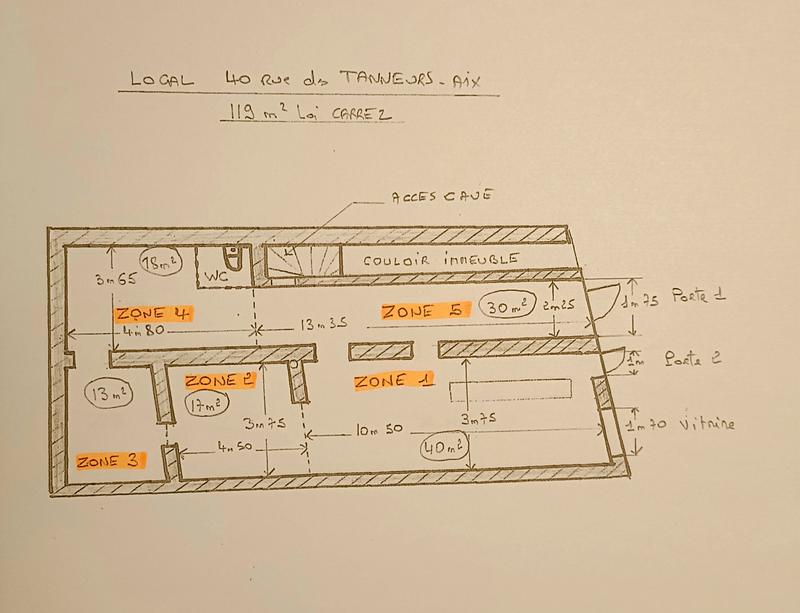 Local commercial - 119 m² - 5 pièces