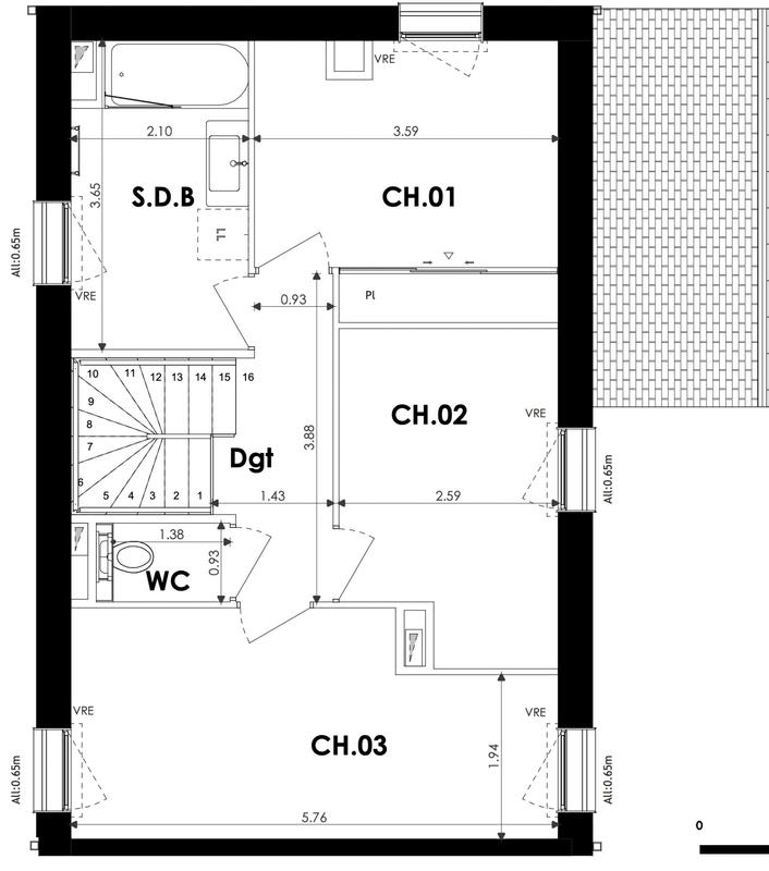 Maison contemporaine - 92 m² - 4 pièces