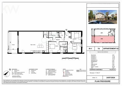 Appartement - 119 m² - 4 pièces