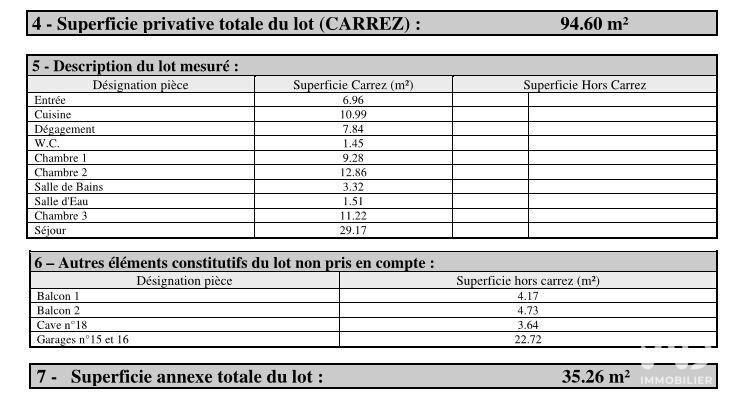 Appartement - 95 m² - 4 pièces