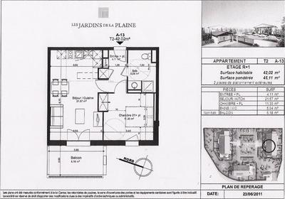 Appartement - 42 m² - 2 pièces