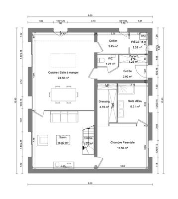 Maison - 120 m² - 6 pièces