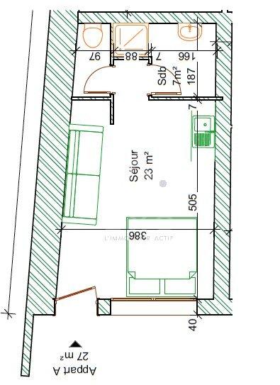 Appartement - 30 m² - 1 pièce