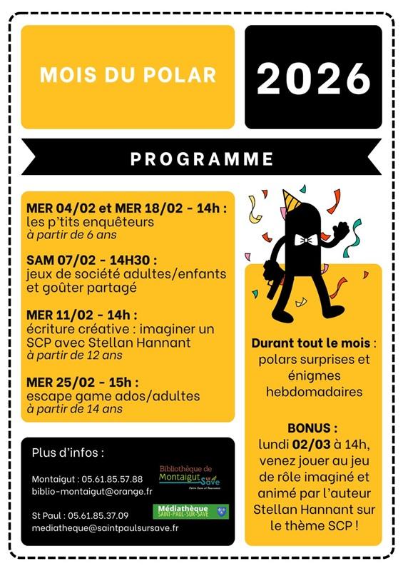 Mois du Polar à Montaigut et St Paul !