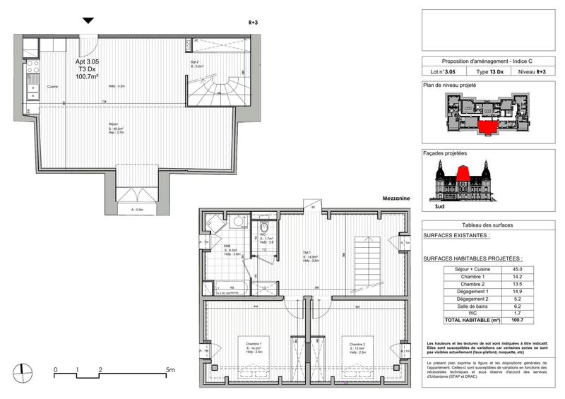 Appartement - 66 m² - 3 pièces