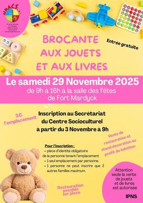Brocante aux jouets et aux livres