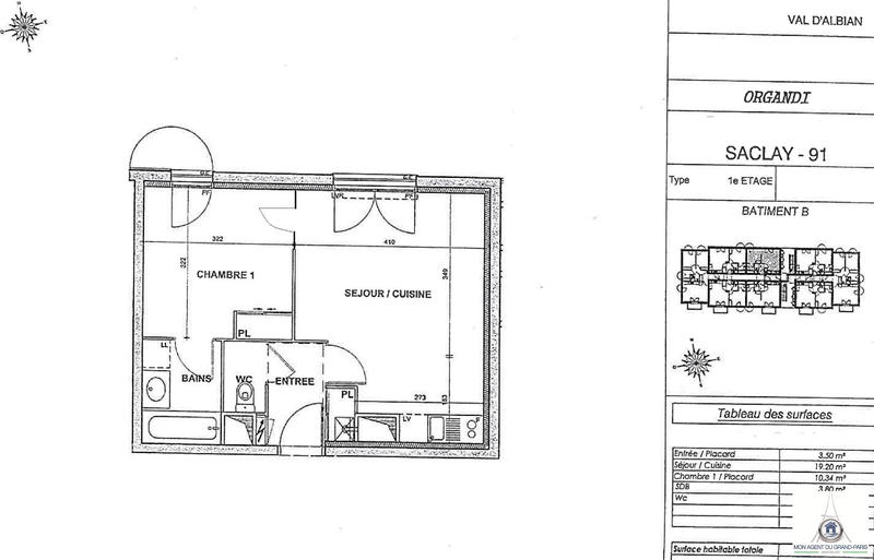 Appartement - 39 m² - 2 pièces