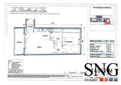 Appartement - 44 m² - 2 pièces