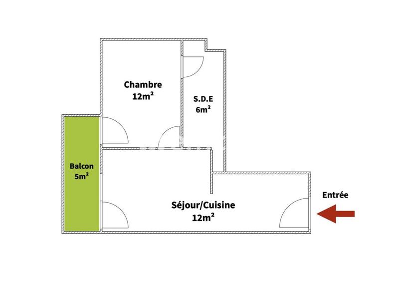 Appartement - 38 m² - 2 pièces
