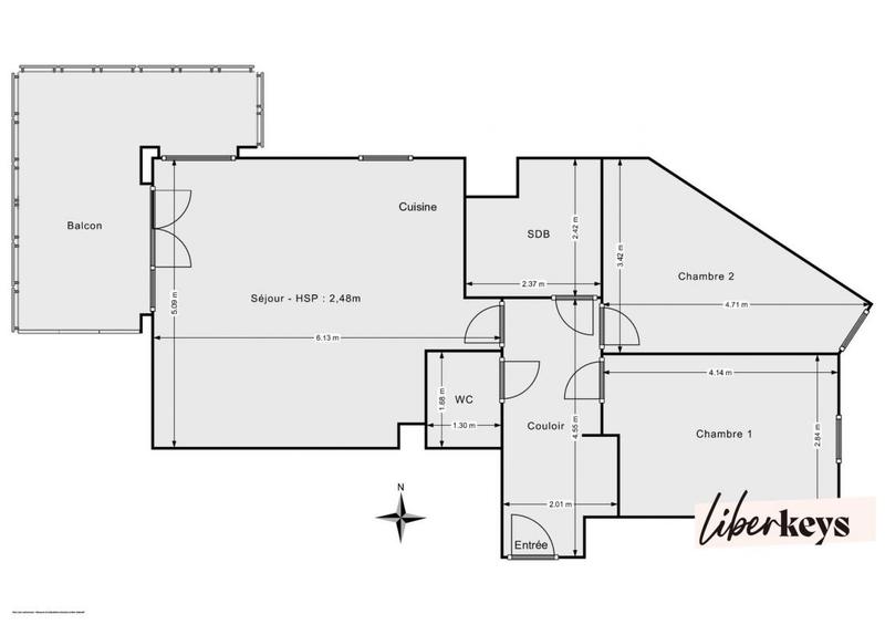 Appartement - 63 m² - 3 pièces