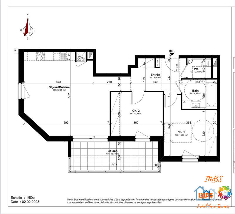 Appartement - 72 m² - 3 pièces
