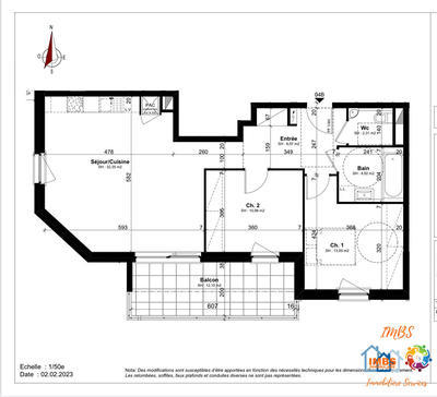 Appartement - 72 m² - 3 pièces