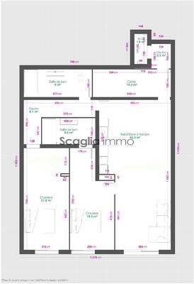 Appartement - 85 m² - 3 pièces