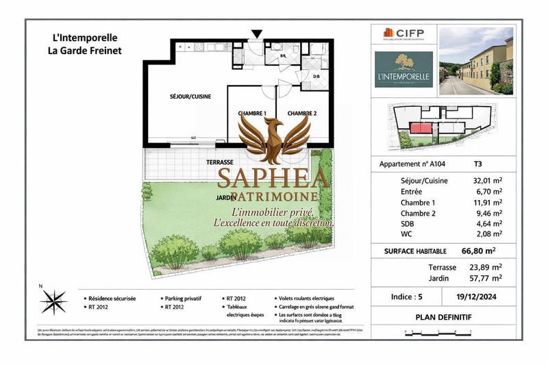 Appartement - 69 m² - 3 pièces