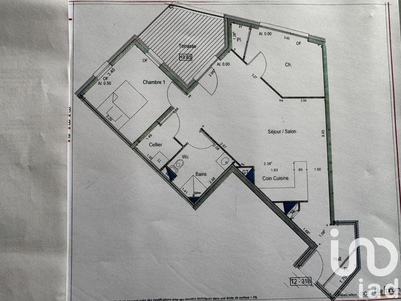 Appartement - 66 m² - 3 pièces