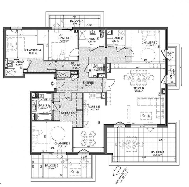 Appartement - 157 m² - 5 pièces