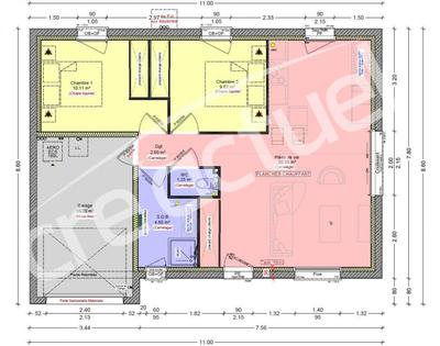 Maison - 59 m² - 3 pièces