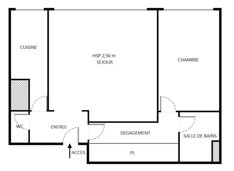 Appartement - 54 m² - 2 pièces