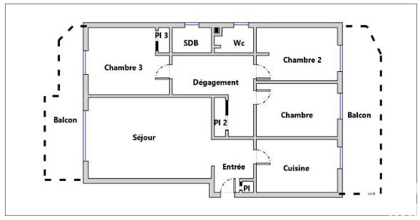 Appartement - 86 m² - 4 pièces