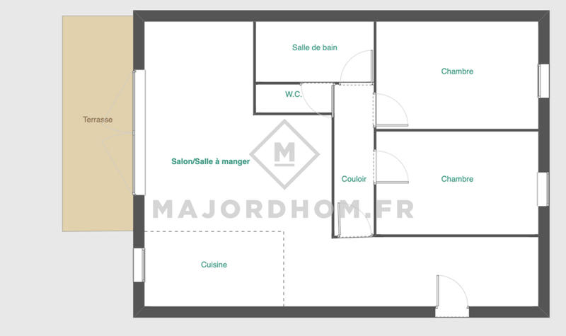 Appartement - 63 m² - 3 pièces