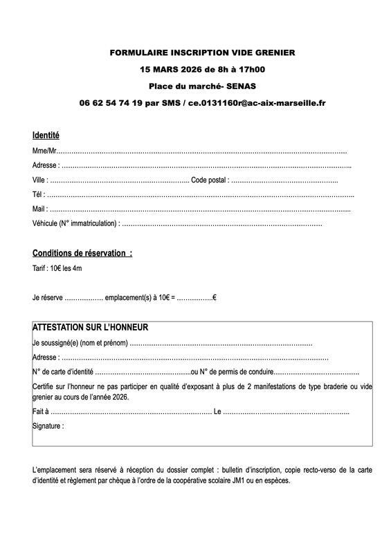 Vide grenier de l'école jean moulin 1