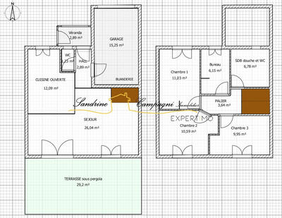 Maison - 90 m² - 5 pièces