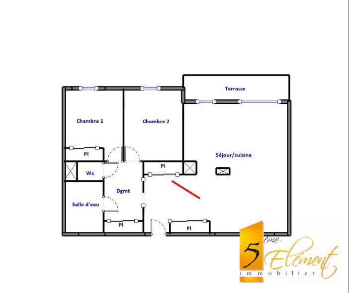 Appartement - 75 m² - 3 pièces