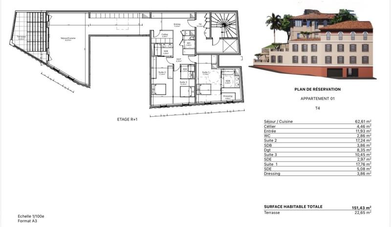 Appartement - 151 m² - 4 pièces