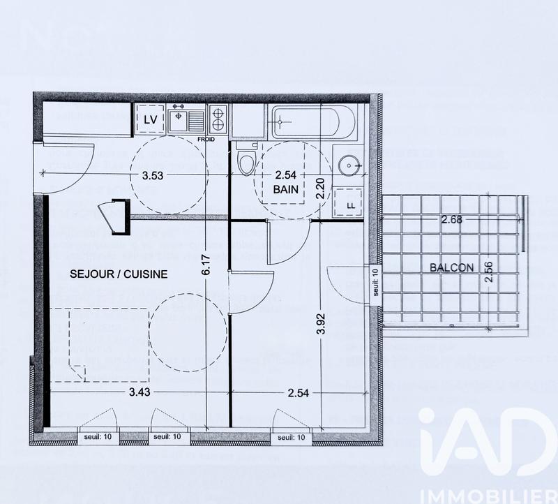 Appartement - 36 m² - 2 pièces