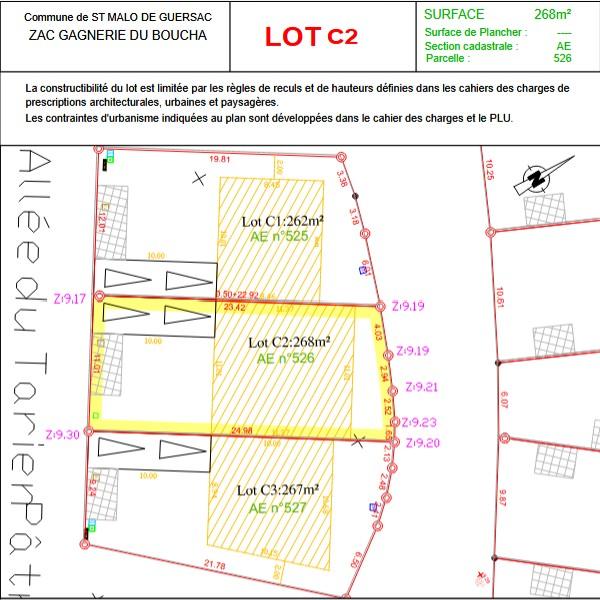 Terrain constructible - 268 m²