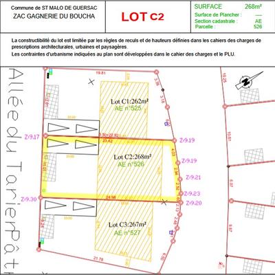 Terrain constructible - 268 m²
