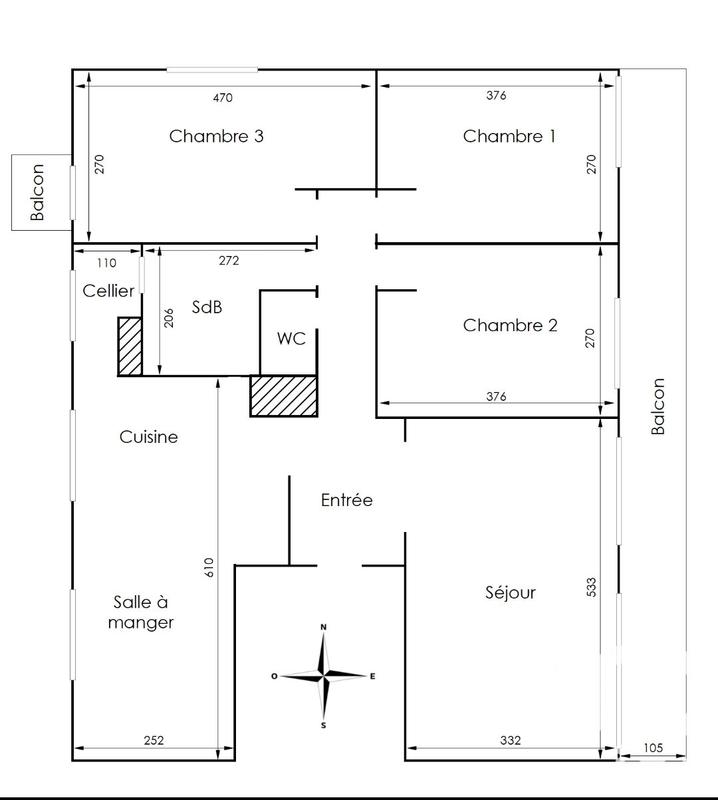 Appartement - 82 m² - 5 pièces
