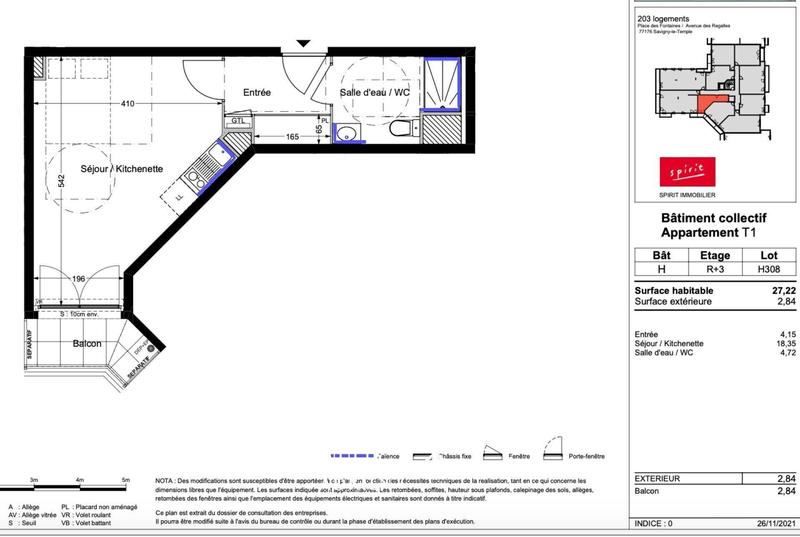 Appartement - 27 m² - 1 pièce