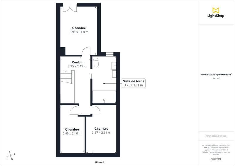 Maison - 84 m² - 4 pièces