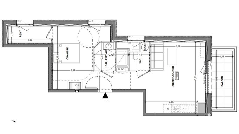 Appartement - 48 m² - 2 pièces