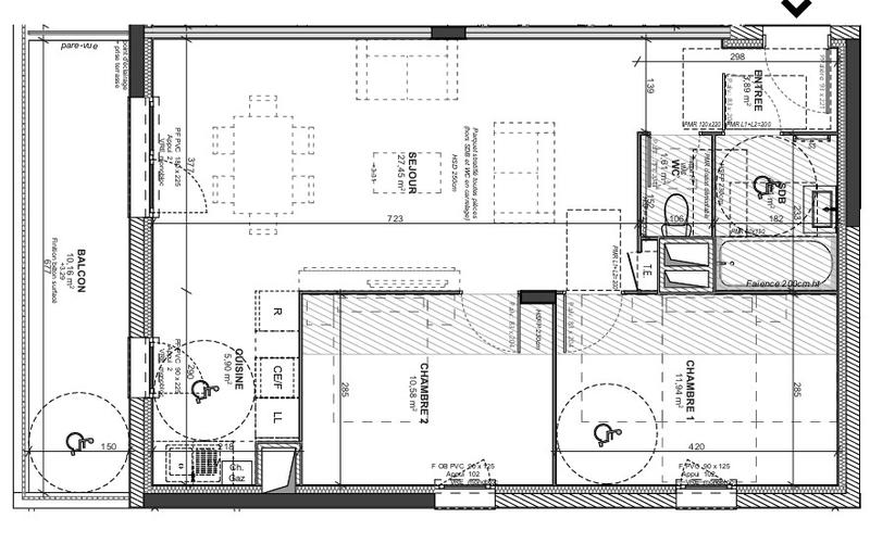 Appartement - 66 m² - 3 pièces