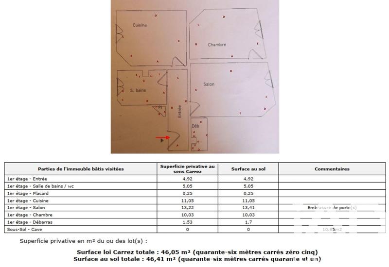 Appartement - 46 m² - 2 pièces