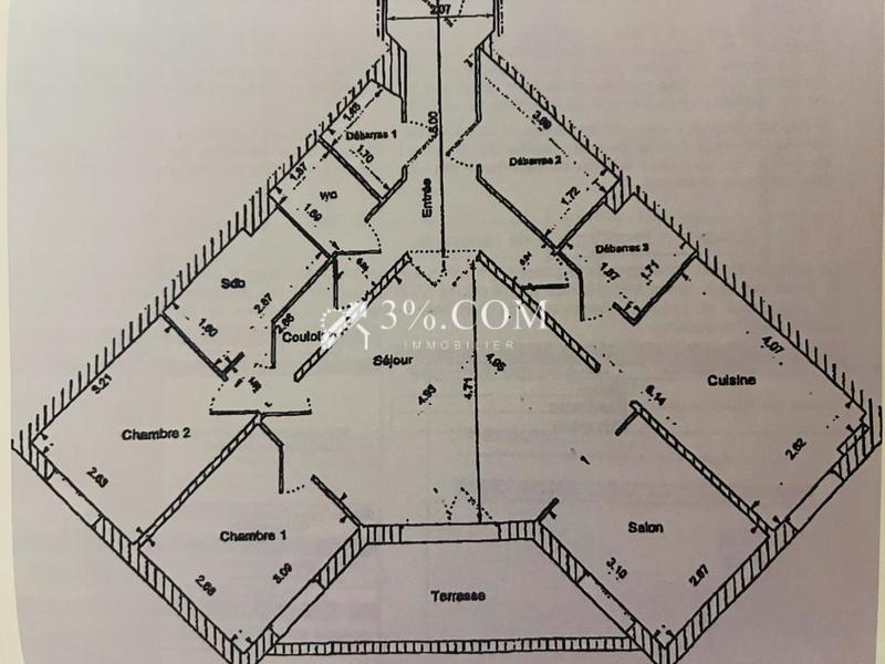 Appartement - 89 m² - 5 pièces