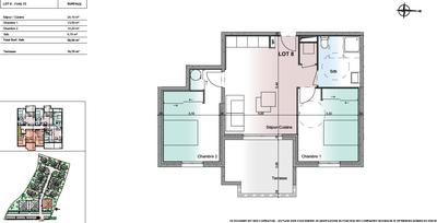 Appartement - 59 m² - 3 pièces