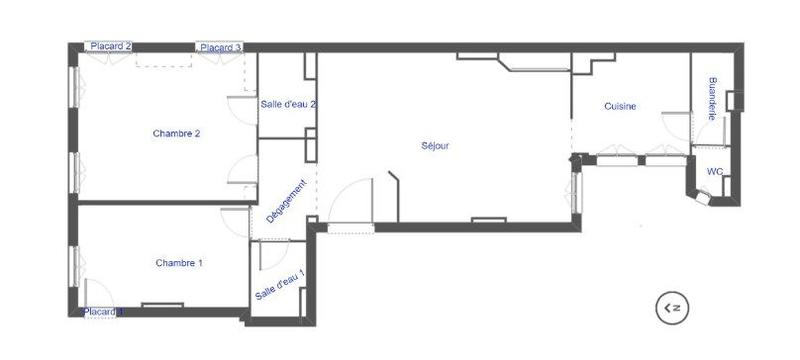 Appartement - 100 m² - 3 pièces