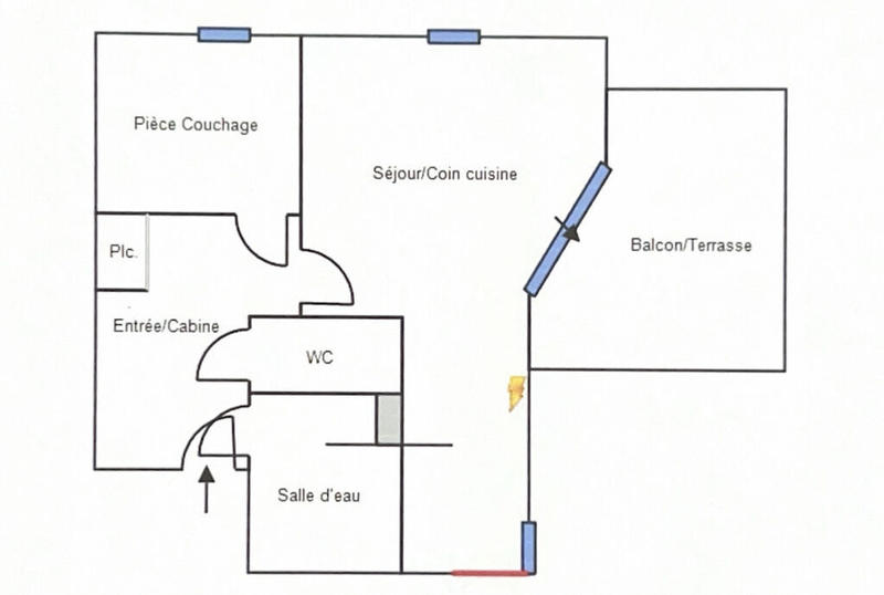 Appartement - 29 m² - 2 pièces