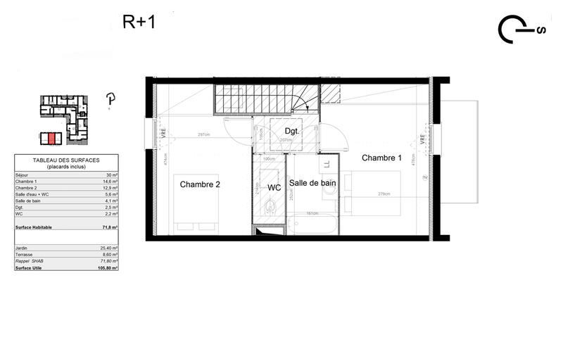 Maison - 71 m² - 3 pièces