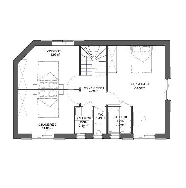 Maison - 112 m² - 5 pièces