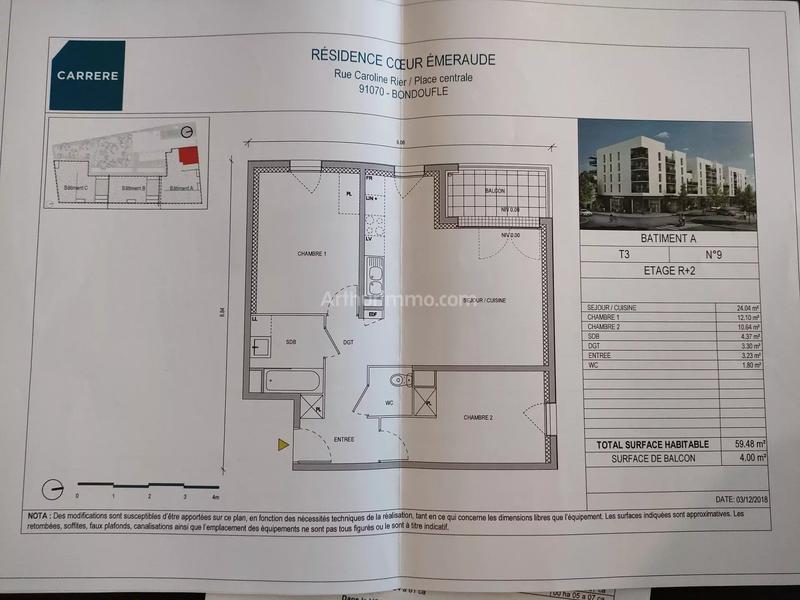 Appartement - 60 m² - 3 pièces