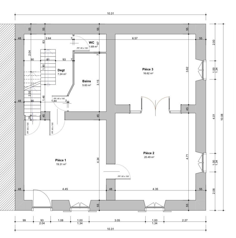 Duplex - 130 m² - 4 pièces