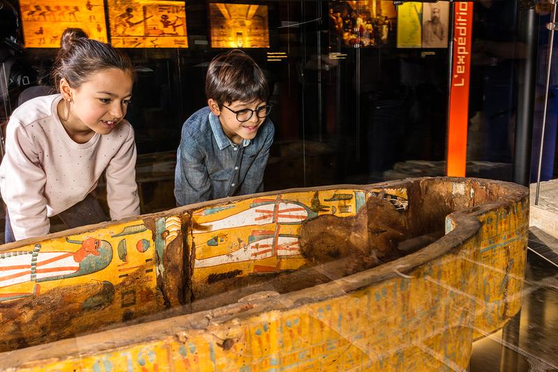 Graines de Moutards, visite jeu : le mystère de la momie, Musée Champollion à Figeac