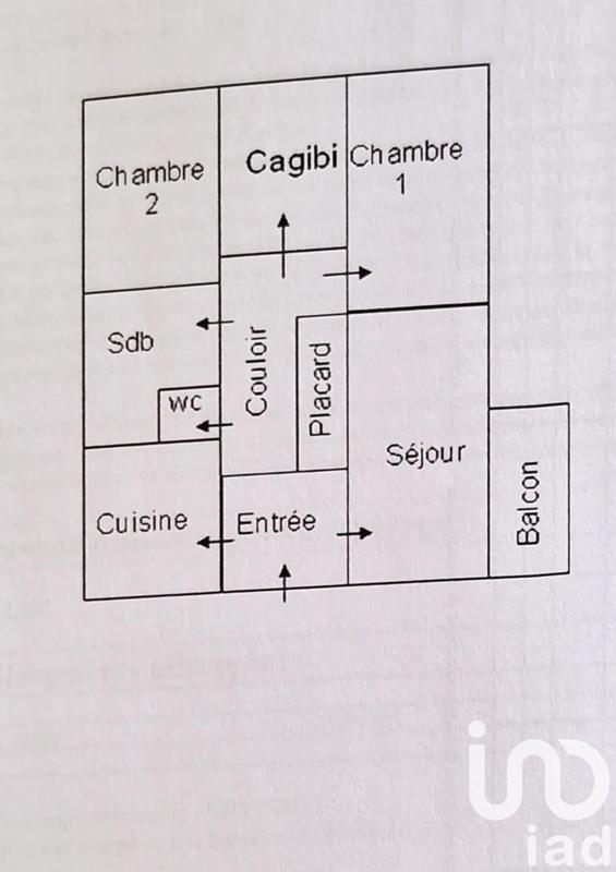 Appartement - 61 m² - 3 pièces