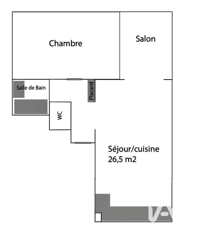 Appartement - 62 m² - 2 pièces