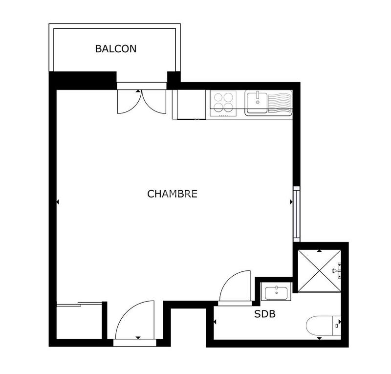 Appartement - 28 m² - 1 pièce