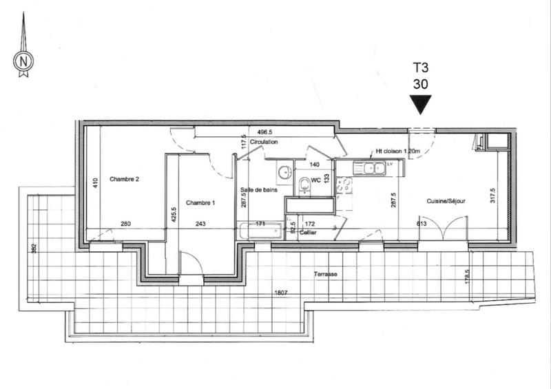 Appartement - 60 m² - 3 pièces